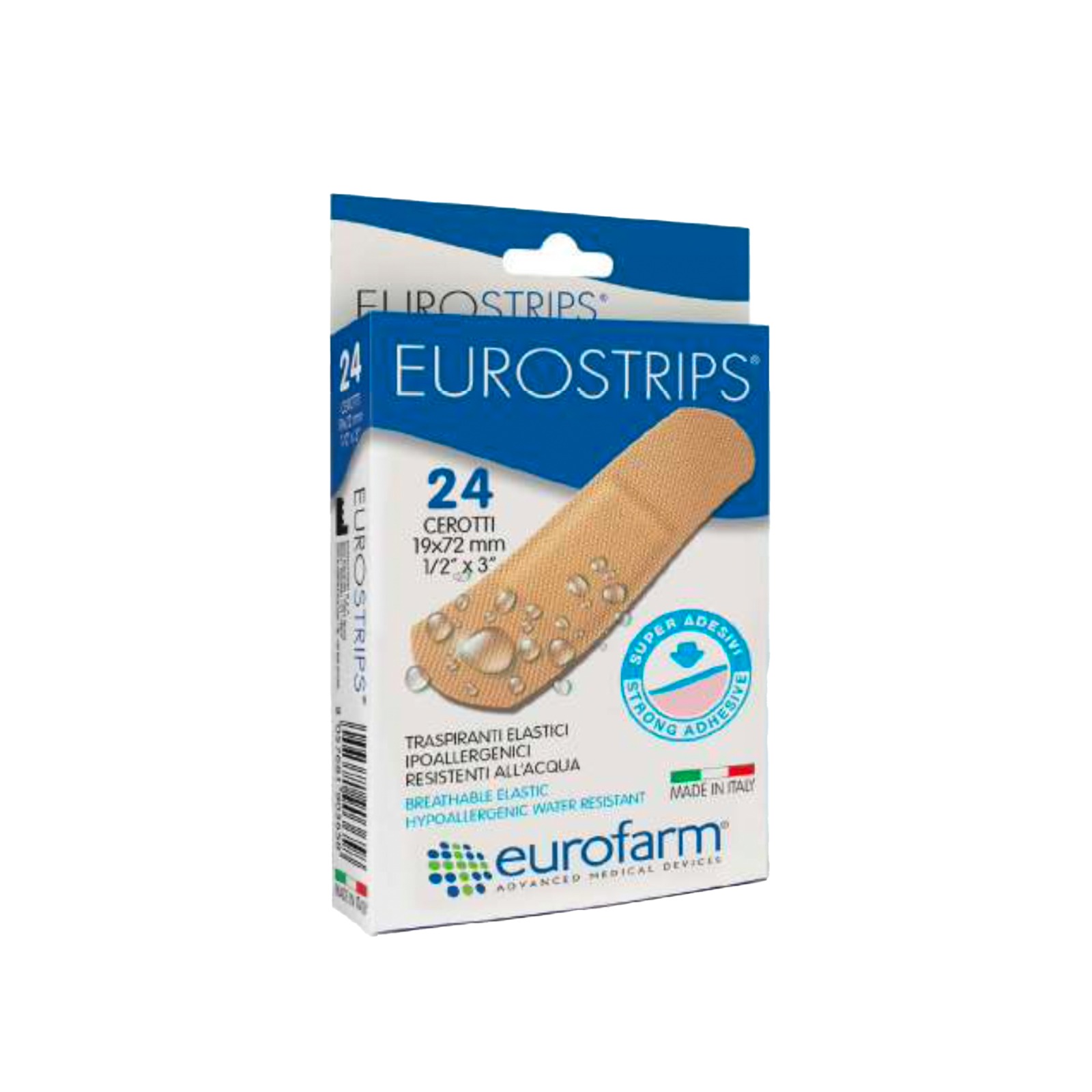 EUROSTRIPS 19 MM X 72 MM (CURITAS CAJA X 24 UND).