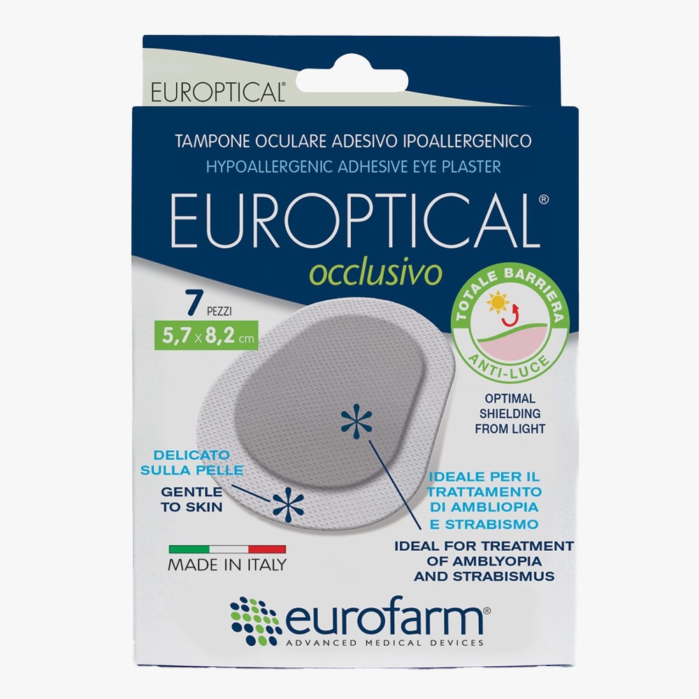 EUROPTICAL 5,7CM X 8,2CM- APÓSITO OCULAR OCLUSIVO- (CAJA X 7 UNDS).