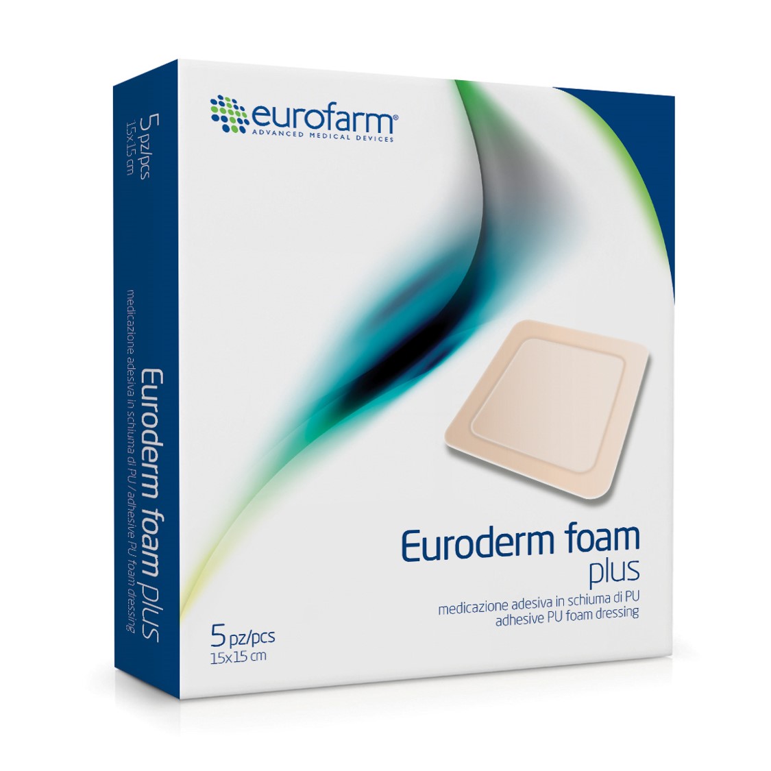 EURODERM FOAM PLUS 10CM X 10CM (CAJA X 10 UNDS).